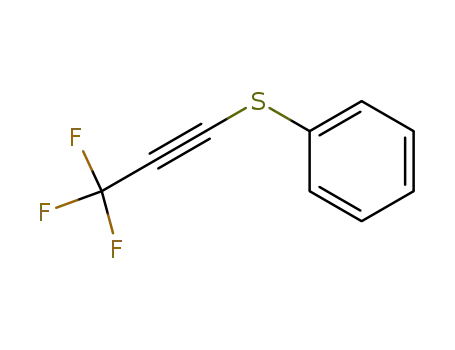 Molecular Structure of 91075-95-5 (Benzene, [(3,3,3-trifluoro-1-propynyl)thio]-)