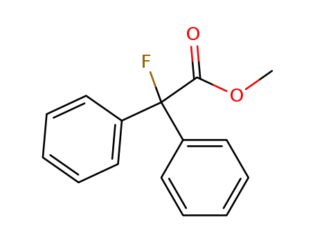 Molecular Structure of 309-44-4 (Benzeneacetic acid, a-fluoro-a-phenyl-, methyl ester)