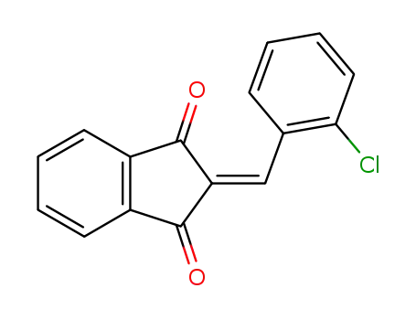Molecular Structure of 15875-56-6 (1H-Indene-1,3(2H)-dione, 2-[(2-chlorophenyl)methylene]-)