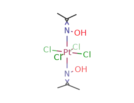 Molecular Structure of 135848-70-3 (trans-(PtCl<sub>4</sub>(HON=CMe<sub>2</sub>)2))