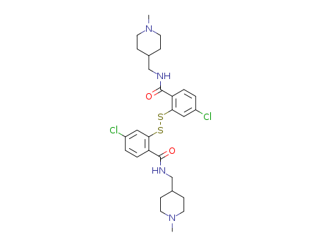 Benzamide,2,2'-dithiobis[4-chloro-N-[(1-methyl-4-piperidinyl)methyl]- (9CI)
