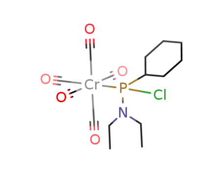 Molecular Structure of 126306-29-4 (chlorodiethylaminocyclohexylphosphine(pentacarbonyl)chromium<sup>(0)</sup>)