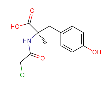 Molecular Structure of 121704-37-8 (N-Chloroacetyl-D-α-methyltyrosine)