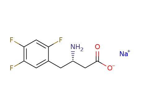 Molecular Structure of 1253056-11-9 (sodium (S)-3-amino-4-(2,4,5-trifluorophenyl)butanoate)