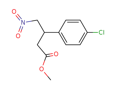 Molecular Structure of 101466-69-7 (methyl (+/-)-3-(4-chlorophenyl)-4-nitrobutanoate)