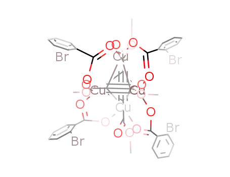 Molecular Structure of 121619-92-9 (tetrakis(2-bromobenzoato)bis(dimethyl acetylenedicarboxylate)tetracopper(I))