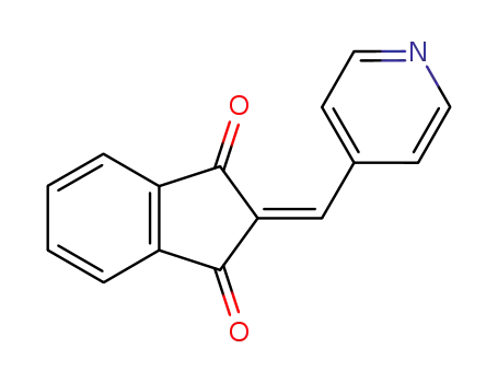 Molecular Structure of 31060-61-4 (1H-Indene-1,3(2H)-dione, 2-(4-pyridinylmethylene)-)