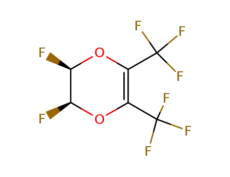Molecular Structure of 76293-22-6 (cis-2,3-difluoro-5,6-bis(trifluoromethyl)-2,3-dihydro-p-dioxin)