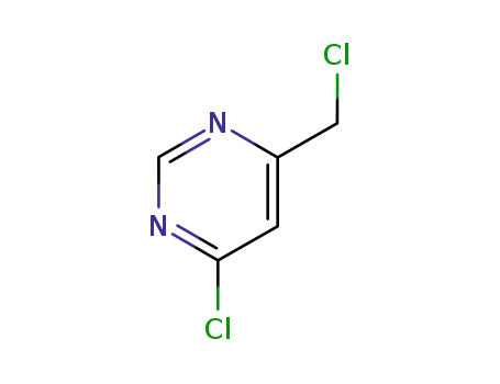 Molecular Structure of 85878-84-8 (4-CHLORO-6-(CHLOROMETHYL)-PYRIMIDINE)