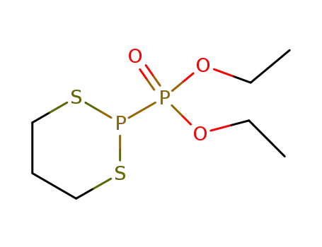 Molecular Structure of 61704-85-6 (Phosphonic acid, 1,3,2-dithiaphosphorinan-2-yl-, diethyl ester)