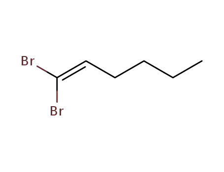 Molecular Structure of 73383-23-0 (1,1-dibromo 1-hexene)