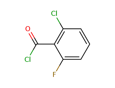 Molecular Structure of 79455-63-3 (2-Chloro-6-fluorobenzene-1-carbonyl chloride)