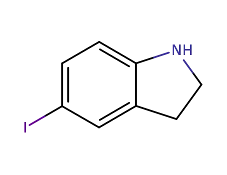 Molecular Structure of 114144-16-0 (6-Iodo-2,3-dihydro-1H-indole)