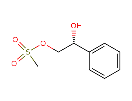 Molecular Structure of 343239-88-3 (1,2-Ethanediol, 1-phenyl-, 2-methanesulfonate, (1R)-)