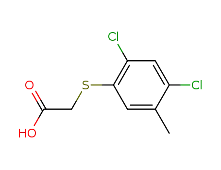 Molecular Structure of 71735-21-2 ((2,4-DICHLORO-5-METHYLPHENYLTHIO)ACETIC ACID, 98)
