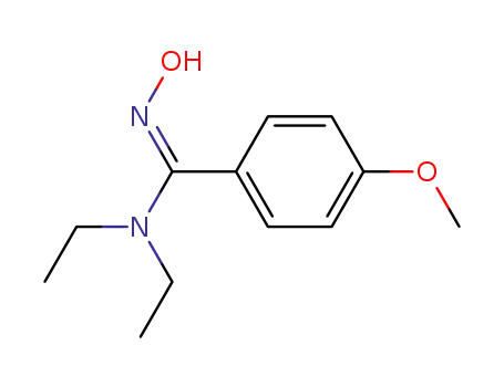 Molecular Structure of 188118-37-8 (N,N-Diethyl-N'-hydroxy-4-methoxy-benzamidine)