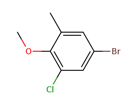 Molecular Structure of 91506-05-7 (4-bromo-2-chloro-6-methylanisole)