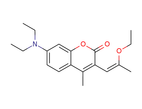 Molecular Structure of 132093-45-9 (7-Diethylamino-3-((Z)-2-ethoxy-propenyl)-4-methyl-chromen-2-one)