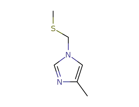 Molecular Structure of 73844-89-0 (4-Methyl-1-methylsulfanylmethyl-1H-imidazole)