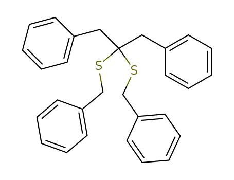 Molecular Structure of 88362-99-6 (Benzene, 1,1'-[2,2-bis[(phenylmethyl)thio]-1,3-propanediyl]bis-)