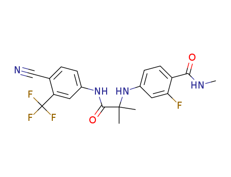 4-[1-(4-cyano-3-trifluoromethyl-phenylcarbamoyl)-1-methyl-ethylamino]-2-fluoro-N-methyl-benzamide