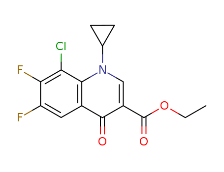 8-Chloro-1-cyclopropyl-6,7-difluoro-1,4-dihydro-4-oxo-3-quinolinecarboxylic acid ethyl ester