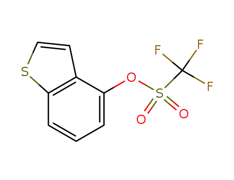 Methanesulfonic acid, 1,1,1-trifluoro-, benzo[b]thiophen-4-yl ester
OTHER CA INDEX NAMES:
Methanesulfonic acid, trifluoro-, benzo[b]thien-4-yl ester