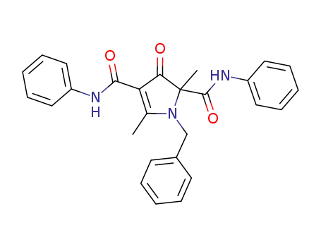 Molecular Structure of 1002555-74-9 (3-oxo-2,5-dimethyl-1-benzyl-N<SUP>2</SUP>,N<SUP>4</SUP>-diphenyl-2,3-dihydro-1H-pyrrole-2,4-dicarboxylic acid amide)