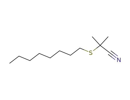 Molecular Structure of 857226-85-8 (α-octylmercapto-isobutyronitrile)