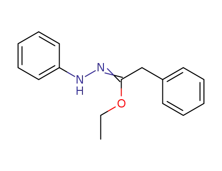 Molecular Structure of 68175-62-2 (Benzeneethanehydrazonic acid, N-phenyl-, ethyl ester)