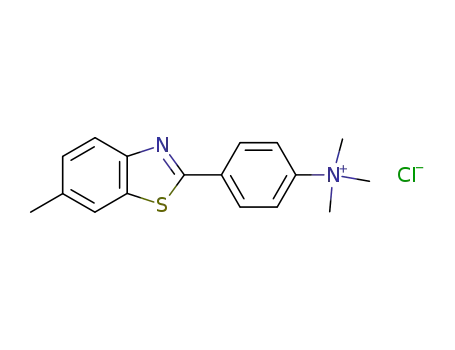 <i>N</i>,<i>N</i>,<i>N</i>-trimethyl-4-(6-methyl-benzothiazol-2-yl)-anilinium; chloride