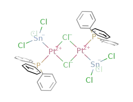 [Pt<sub>2</sub>Cl<sub>2</sub>(SnCl<sub>3</sub>)2(P(C<sub>6</sub>H<sub>5</sub>)3)2]