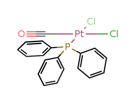 Molecular Structure of 19618-78-1 (Platinum, carbonyldichloro (triphenylphosphine)-, cis-)