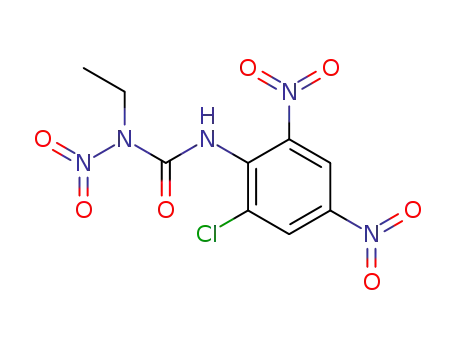 Molecular Structure of 861366-66-7 (<i>N</i>-ethyl-<i>N</i>'-(2-chloro-4,6-dinitro-phenyl)-<i>N</i>-nitro-urea)