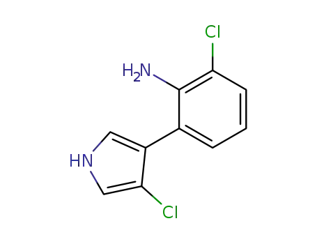 Molecular Structure of 16386-65-5 (3-Chloro-4-(2-amino-3-chlorophenyl)pyrrole)