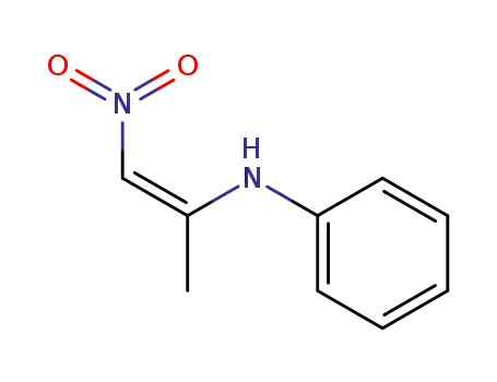 Molecular Structure of 95382-89-1 (Benzenamine, N-(1-methyl-2-nitroethenyl)-, (Z)-)
