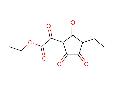 Molecular Structure of 4933-67-9 ((3-ethyl-2,4,5-trioxo-cyclopentyl)-glyoxylic acid ethyl ester)