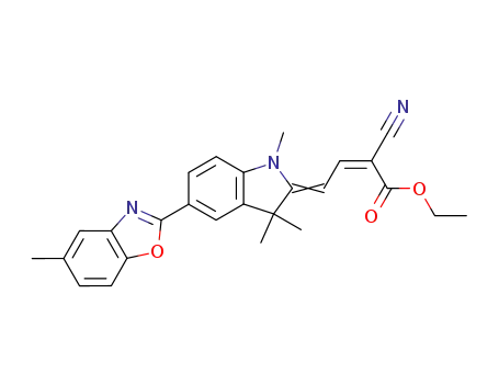 Ethyl 2-cyano-4-[1,3-dihydro-1,3,3-trimethyl-5-(5-methyl-2-benzoxazolyl)-2H-indol-2-ylidene]-2-butenoate