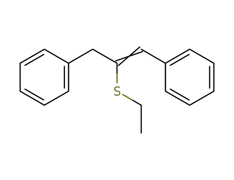 Molecular Structure of 112260-75-0 (Benzene, 1,1'-[2-(ethylthio)-1-propene-1,3-diyl]bis-)