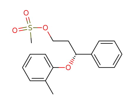 Molecular Structure of 115290-79-4 ((R)-3-(2-methylphenoxy)-3-phenylprop-1-yl methanesulfonate)