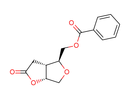 Molecular Structure of 80923-96-2 (((3aR,4S,6aR)-2-oxohexahydrofuro[3,4-b]furan-4-yl)methyl benzoate)