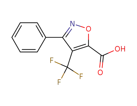 Molecular Structure of 1236188-80-9 (3-phenyl-4-(trifluoromethyl)isoxazole-5-carboxylic acid)
