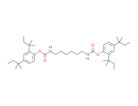 Molecular Structure of 1027096-11-2 (N,N'-hexanediyl-di(carbamic acid(2,4-di-tert-amylphenyl)ester))