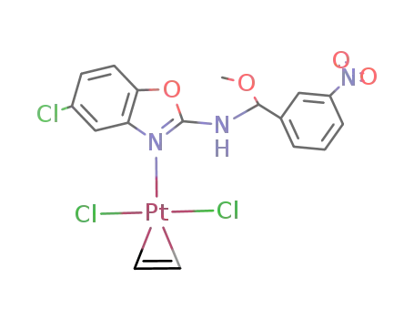 trans-PtCl<sub>2</sub>(C<sub>2</sub>H<sub>4</sub>)(ClC<sub>6</sub>H<sub>3</sub>ONCNHCH(OCH<sub>3</sub>)C<sub>6</sub>H<sub>4</sub>-3-NO<sub>2</sub>)