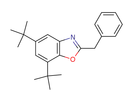 Molecular Structure of 64147-38-2 (Benzoxazole, 5,7-bis(1,1-dimethylethyl)-2-(phenylmethyl)-)