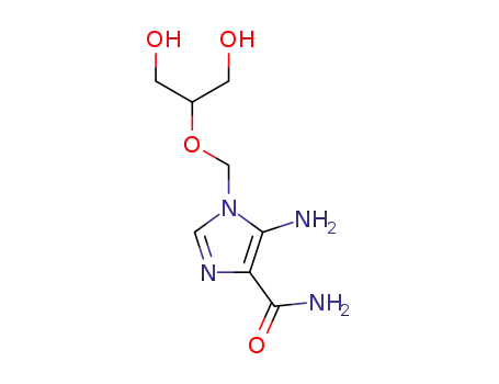Molecular Structure of 131490-62-5 (5-amino-1-<(1,3-dihydroxy-2-propoxy)methyl>-1H-imidazole-4-carboxamide)