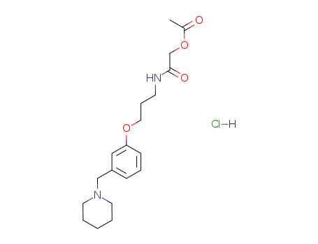 Acetamide,2-(acetyloxy)-N-[3-[3-(1-piperidinylmethyl)phenoxy]propyl]-monohydrochloride