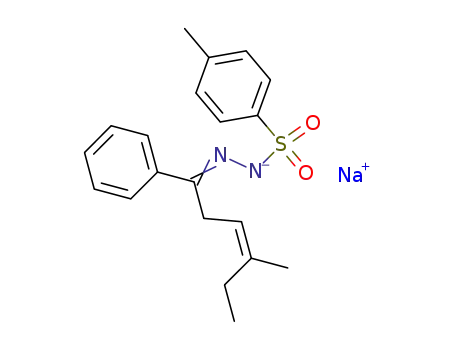 sodium salt of (Z)-1-phenyl-3-penten-1-one N-tosylhydrazone