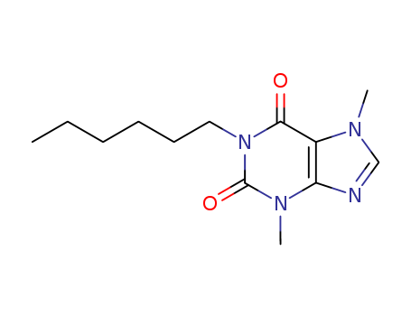 1H-Purine-2,6-dione,1-hexyl-3,7-dihydro-3,7-dimethyl-                                                                                                                                                   