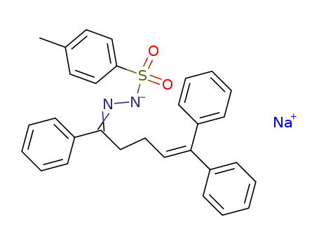 sodium salt of 1,5,5-triphenyl-4-penten-1-one N-tosylhydrazone